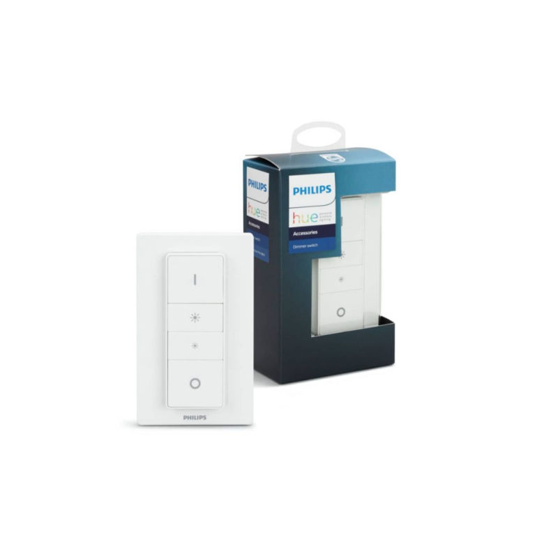 Philips Hue Dimmer Switch on its magnetic wall plate