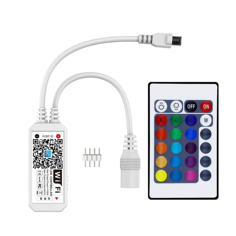 WiFi LED strip controller in line with a 4 pin connector