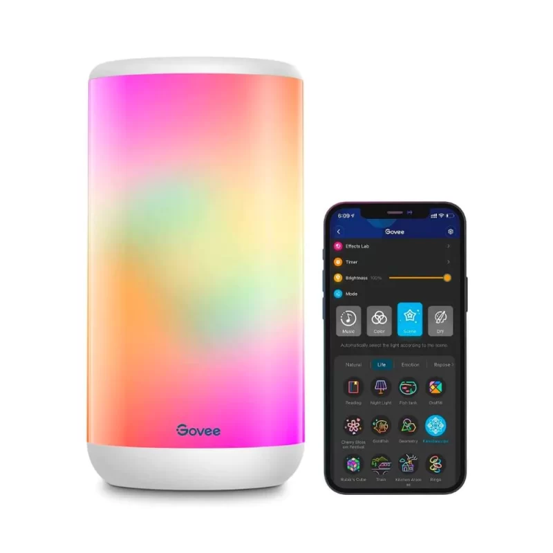 Govee Aura smart table lamp lit dome