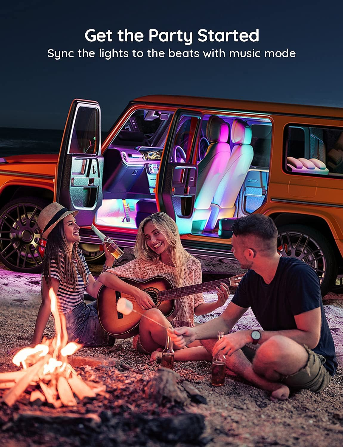 Govee - RGBIC Interior Car Lights with App Control - Image 2