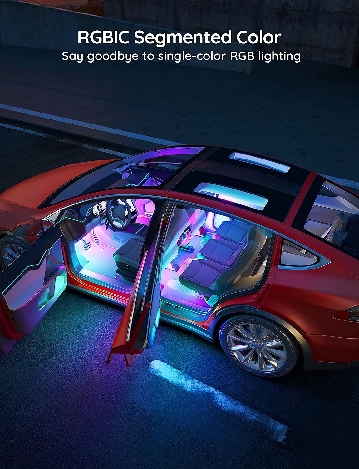 Govee - RGBIC Interior Car Lights with App Control - Image 3