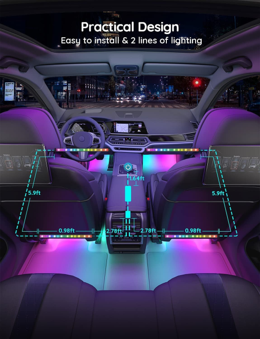 Govee - RGBIC Interior Car Lights with App Control - Image 7