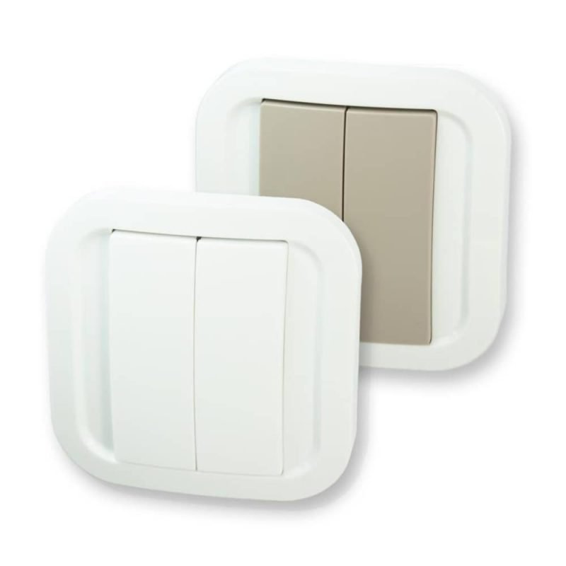 NodOn 2 gang switch battery powered Z-Wave wall plate