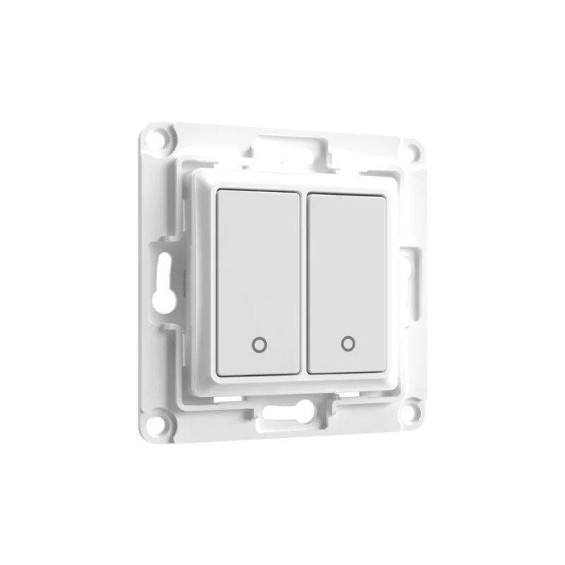 Shelly Wall Switch 2 two button white wall plate