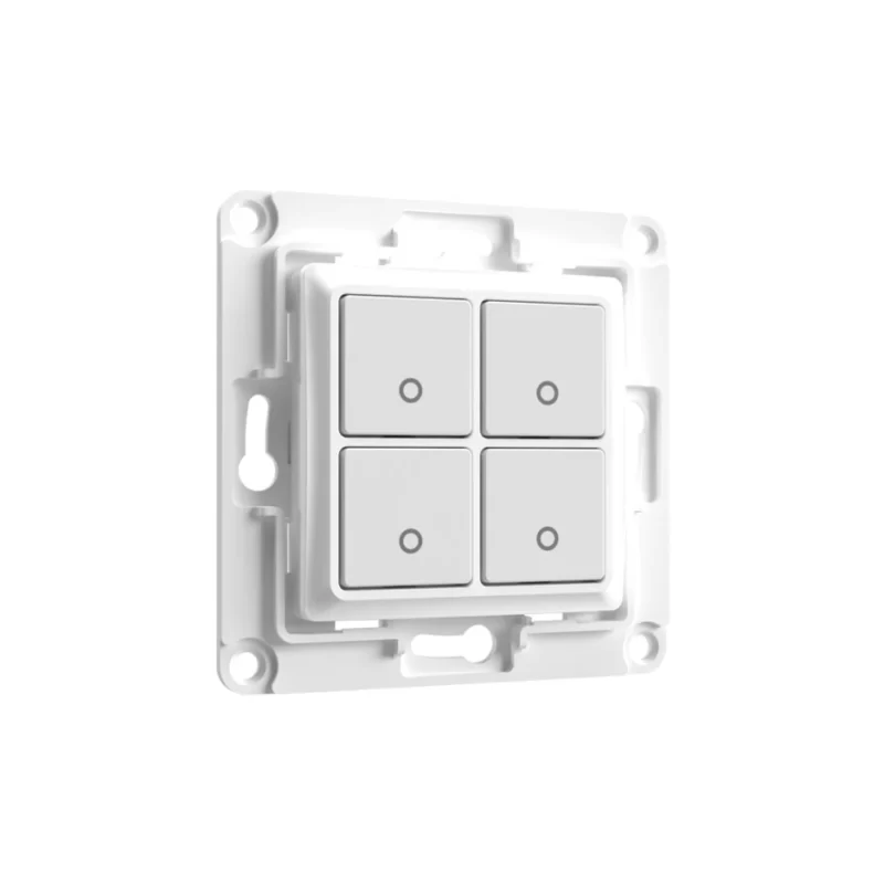 Shelly Wall Switch 4 four button white wall plate