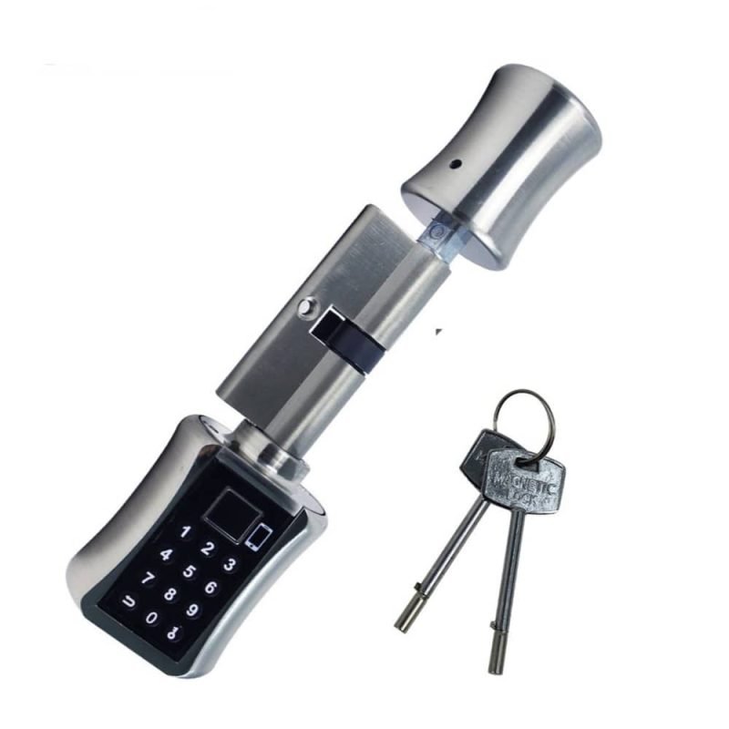 Keypad cylinder lock C001D fitted to a door
