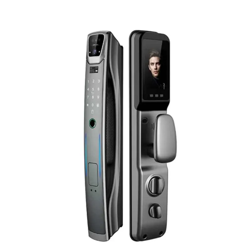 Facial recognition door lock S937 on a front door