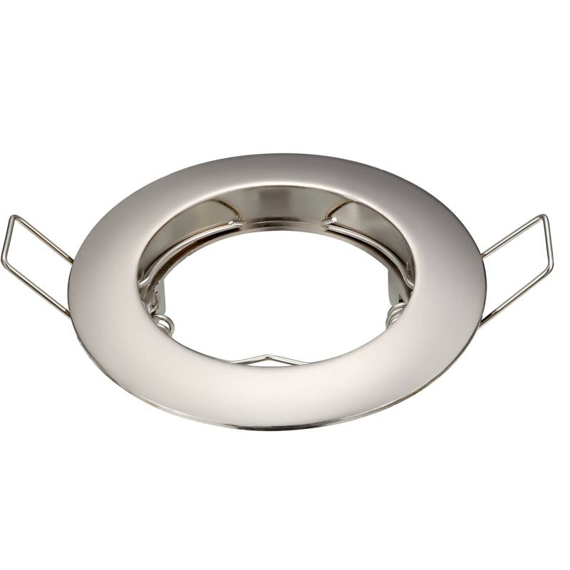 Recessed GU10 fitting in polished chrome