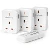 3 Pack - Remote Control Plug Socket, 13A